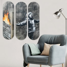 Wallity Cuadro Decorativo de MDF Multicolor (3 Piezas)